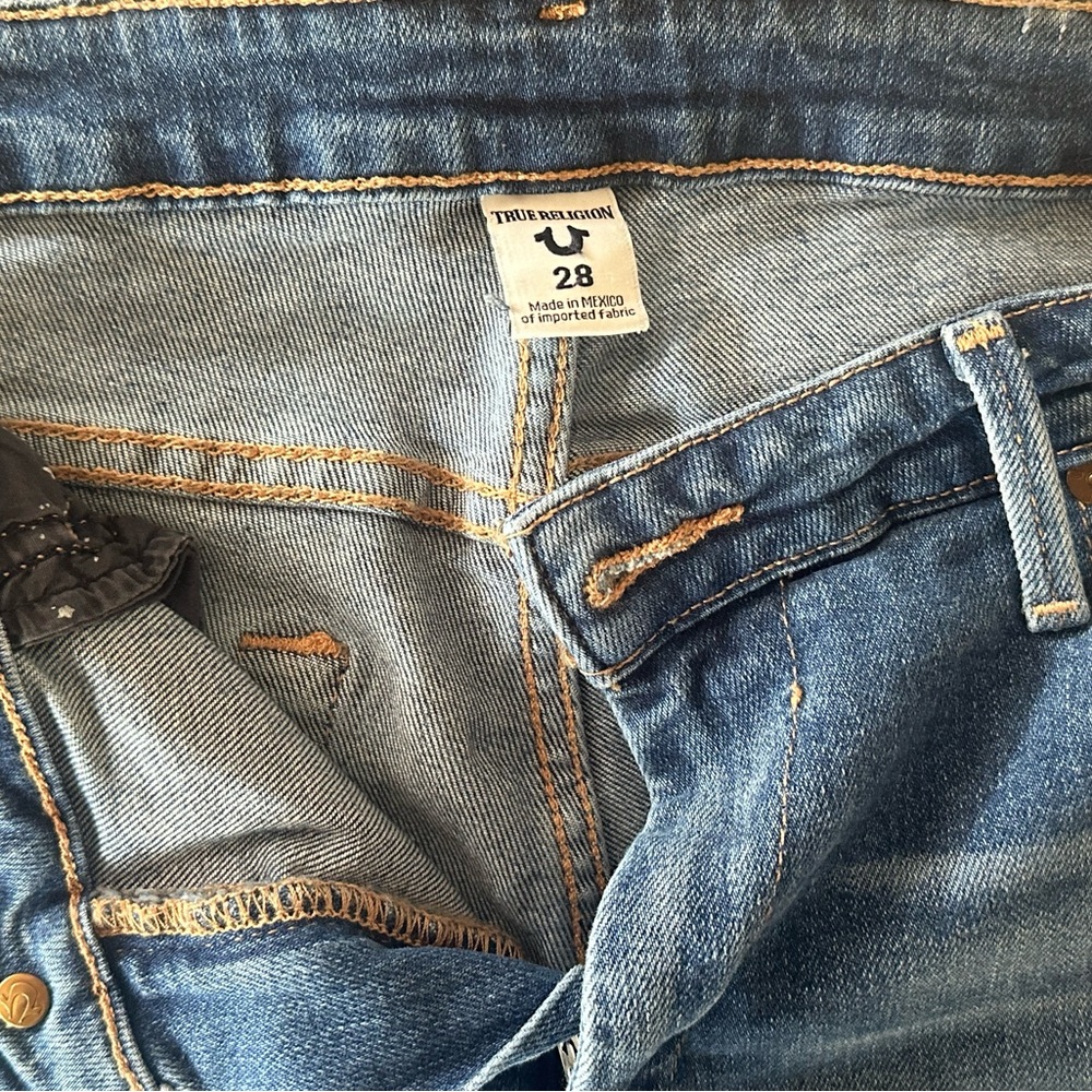 True religion denim shorts